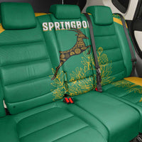 South Africa Springboks Back Car Seat Cover with Tribal Antelope Design and Floral Accents