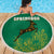 South Africa Springboks Beach Blanket with Tribal Antelope Design and Floral Accents