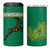 South Africa Springboks 4 in 1 Can Cooler Tumbler with Tribal Antelope Design and Floral Accents