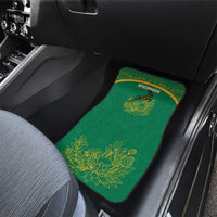 South Africa Springboks Car Mats with Tribal Antelope Design and Floral Accents