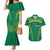 South Africa Springboks Couples Matching Mermaid Dress and Hawaiian Shirt with Tribal Antelope Design and Floral Accents