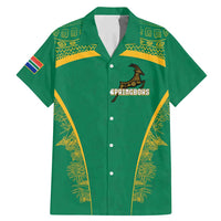 South Africa Springboks Family Matching Mermaid Dress and Hawaiian Shirt with Tribal Antelope Design and Floral Accents