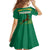 South Africa Springboks Family Matching Off The Shoulder Long Sleeve Dress and Hawaiian Shirt with Tribal Antelope Design and Floral Accents
