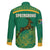 South Africa Springboks Family Matching Off The Shoulder Long Sleeve Dress and Hawaiian Shirt with Tribal Antelope Design and Floral Accents