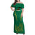 South Africa Springboks Family Matching Off Shoulder Maxi Dress and Hawaiian Shirt with Tribal Antelope Design and Floral Accents