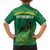South Africa Springboks Family Matching Summer Maxi Dress and Hawaiian Shirt with Tribal Antelope Design and Floral Accents