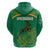 South Africa Springboks Hoodie with Tribal Antelope Design and Floral Accents