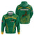 South Africa Springboks Hoodie with Tribal Antelope Design and Floral Accents