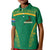 South Africa Springboks Kid Polo Shirt with Tribal Antelope Design and Floral Accents