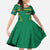 South Africa Springboks Kid Short Sleeve Dress with Tribal Antelope Design and Floral Accents