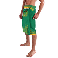 South Africa Springboks Lavalava with Tribal Antelope Design and Floral Accents