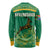 South Africa Springboks Long Sleeve Shirt with Tribal Antelope Design and Floral Accents