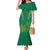 South Africa Springboks Mermaid Dress with Tribal Antelope Design and Floral Accents