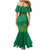 South Africa Springboks Mermaid Dress with Tribal Antelope Design and Floral Accents