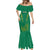 South Africa Springboks Mermaid Dress with Tribal Antelope Design and Floral Accents