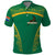 South Africa Springboks Polo Shirt with Tribal Antelope Design and Floral Accents