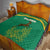 South Africa Springboks Quilt with Tribal Antelope Design and Floral Accents