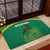 South Africa Springboks Rubber Doormat with Tribal Antelope Design and Floral Accents