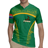 South Africa Springboks Rugby Jersey with Tribal Antelope Design and Floral Accents