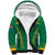 South Africa Springboks Sherpa Hoodie with Tribal Antelope Design and Floral Accents