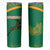South Africa Springboks Skinny Tumbler with Tribal Antelope Design and Floral Accents