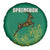 South Africa Springboks Spare Tire Cover with Tribal Antelope Design and Floral Accents