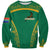 South Africa Springboks Sweatshirt with Tribal Antelope Design and Floral Accents