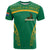 South Africa Springboks T Shirt with Tribal Antelope Design and Floral Accents