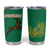 South Africa Springboks Tumbler Cup with Tribal Antelope Design and Floral Accents
