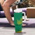 South Africa Springboks Tumbler With Handle with Tribal Antelope Design and Floral Accents
