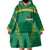 South Africa Springboks Wearable Blanket Hoodie with Tribal Antelope Design and Floral Accents