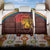 African Sunset Heritage Back Car Seat Cover Tribal Pattern with Continent Silhouette, Rainbow Arc & Safari Scene
