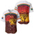 African Sunset Heritage Baseball Jersey Tribal Pattern with Continent Silhouette, Rainbow Arc & Safari Scene