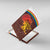 African Sunset Heritage Canvas Wall Art Tribal Pattern with Continent Silhouette, Rainbow Arc & Safari Scene