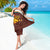 African Sunset Heritage Sarong Tribal Pattern with Continent Silhouette, Rainbow Arc & Safari Scene