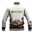 South Africa Wildlife Pride Baseball Jacket Big Five with National Flag and Protea Floral Accent