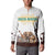 South Africa Wildlife Pride Button Sweatshirt Big Five with National Flag and Protea Floral Accent