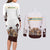 South Africa Wildlife Pride Couples Matching Long Sleeve Bodycon Dress and Long Sleeve Button Shirt Big Five with National Flag and Protea Floral Accent