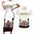 South Africa Wildlife Pride Couples Matching Short Sleeve Bodycon Dress and Hawaiian Shirt Big Five with National Flag and Protea Floral Accent