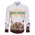 South Africa Wildlife Pride Family Matching Long Sleeve Bodycon Dress and Hawaiian Shirt Big Five with National Flag and Protea Floral Accent