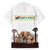 South Africa Wildlife Pride Family Matching Short Sleeve Bodycon Dress and Hawaiian Shirt Big Five with National Flag and Protea Floral Accent