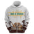 South Africa Wildlife Pride Hoodie Big Five with National Flag and Protea Floral Accent