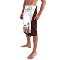 South Africa Wildlife Pride Lavalava Big Five with National Flag and Protea Floral Accent