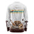 South Africa Wildlife Pride Long Sleeve Shirt Big Five with National Flag and Protea Floral Accent