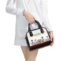 South Africa Wildlife Pride Shoulder Handbag Big Five with National Flag and Protea Floral Accent