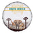 South Africa Wildlife Pride Spare Tire Cover Big Five with National Flag and Protea Floral Accent