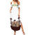 South Africa Wildlife Pride Summer Maxi Dress Big Five with National Flag and Protea Floral Accent