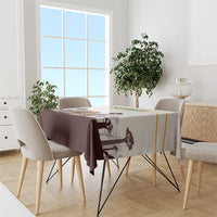 South Africa Wildlife Pride Tablecloth Big Five with National Flag and Protea Floral Accent