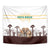 South Africa Wildlife Pride Tapestry Big Five with National Flag and Protea Floral Accent
