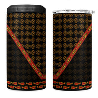 Cameroon Toghu Heritage 4 in 1 Can Cooler Tumbler Traditional Bamenda Pattern In African